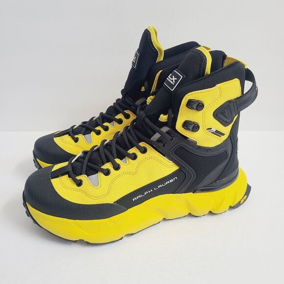 NEW Polo Ralph Lauren RLX Trail Hiker Waterproof Boots HK-SK-HTL Size 9 Yellow - Picture 1 of 7
